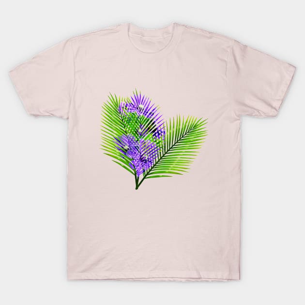 Purple palm tree T-Shirt by YourFootprint